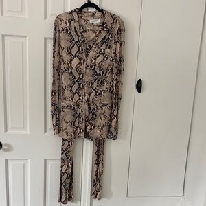 Ronny Kobo Collection Beige Snake Print Set